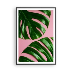 Poster in een zwarte lijst - Groene rendez-vous - 70x100 cm