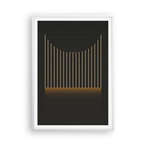 Poster in een witte lijst - Verken de duisternis - 70x100 cm