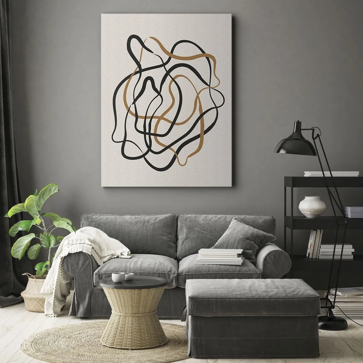 Schilderen op canvas - Alles ging mis - 50x70 cm