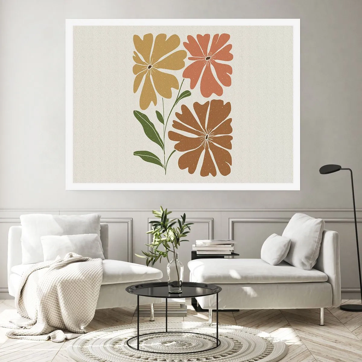Poster - Natuur en geometrie - 100x70 cm