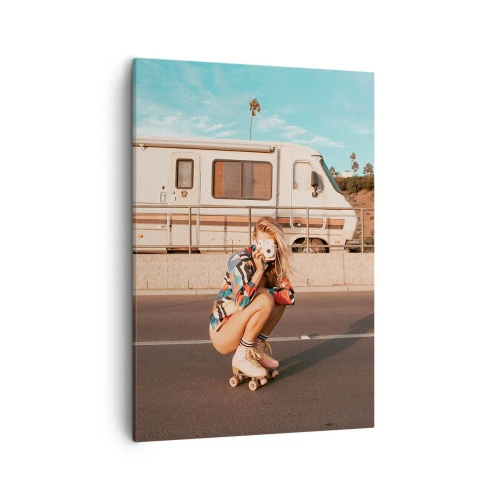 Schilderen op canvas - Lach alsjeblieft! - 50x70 cm