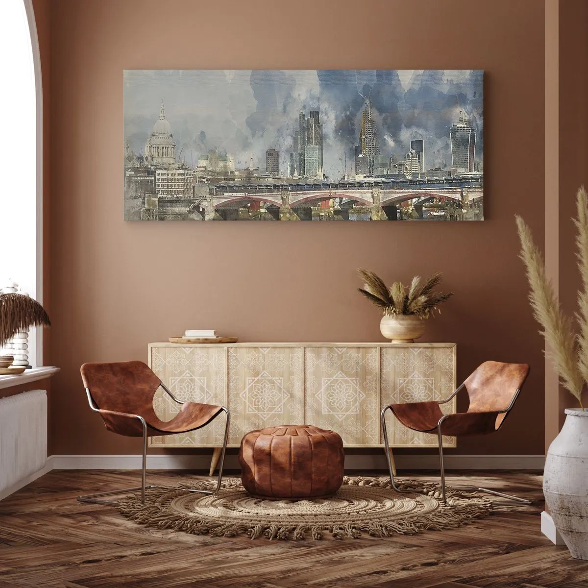 Schilderen op canvas - Londen in al zijn glorie - 120x50 cm