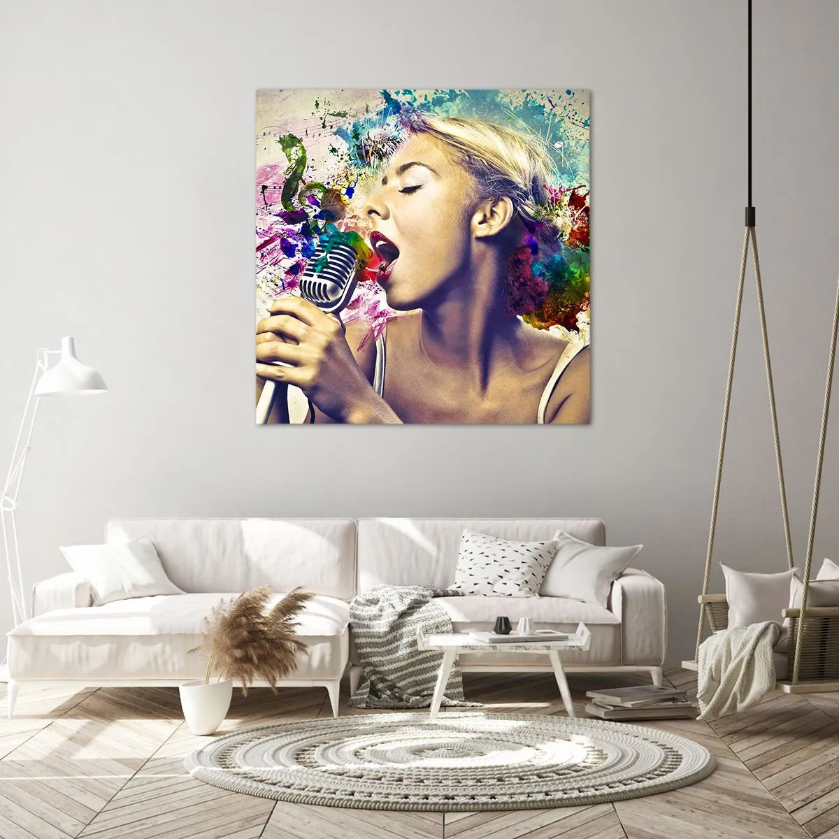 Schilderen op canvas - Schilder de wereld met je stem - 70x70 cm