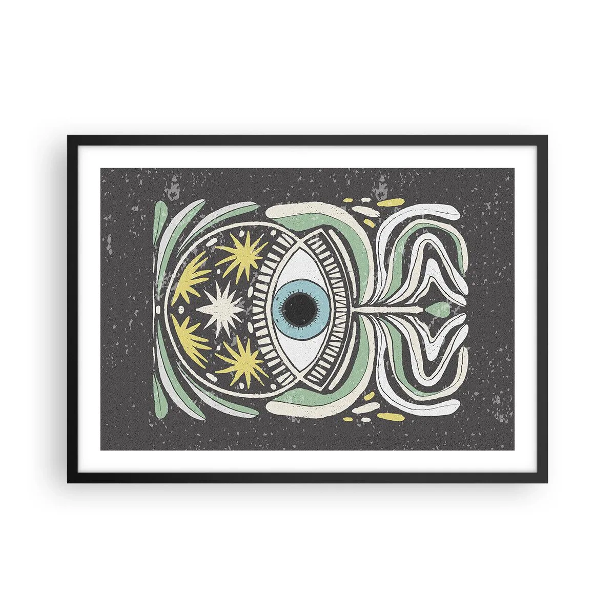 Poster in een zwarte lijst - Tribale rituelen - 70x50 cm