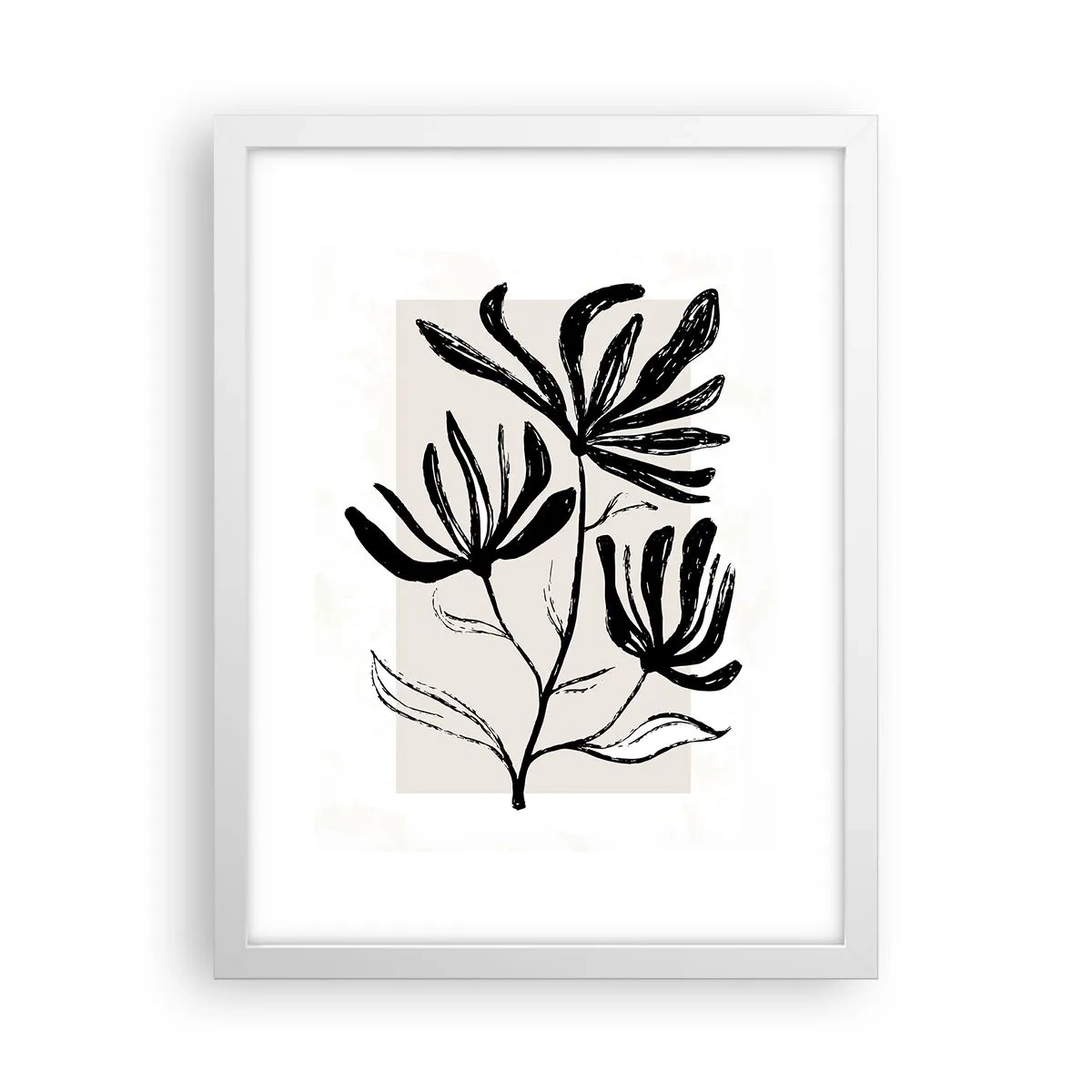 Poster in een witte lijst - Schets voor het herbarium - 30x40 cm