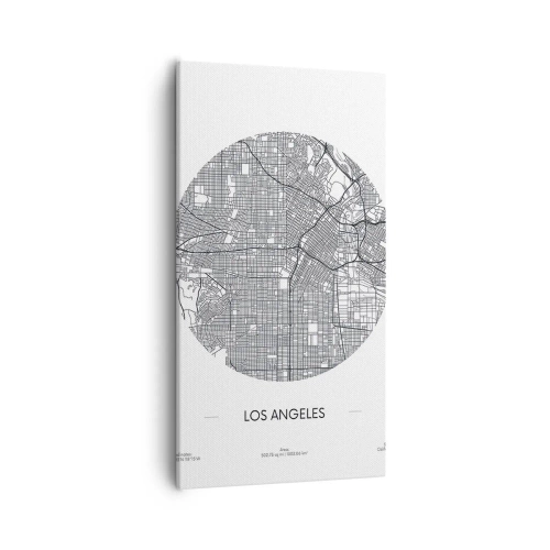 Schilderen op canvas - Anatomie van Los Angeles - 55x100 cm