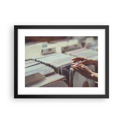 Poster in een zwarte lijst - Op zoek naar emoties - 40x30 cm