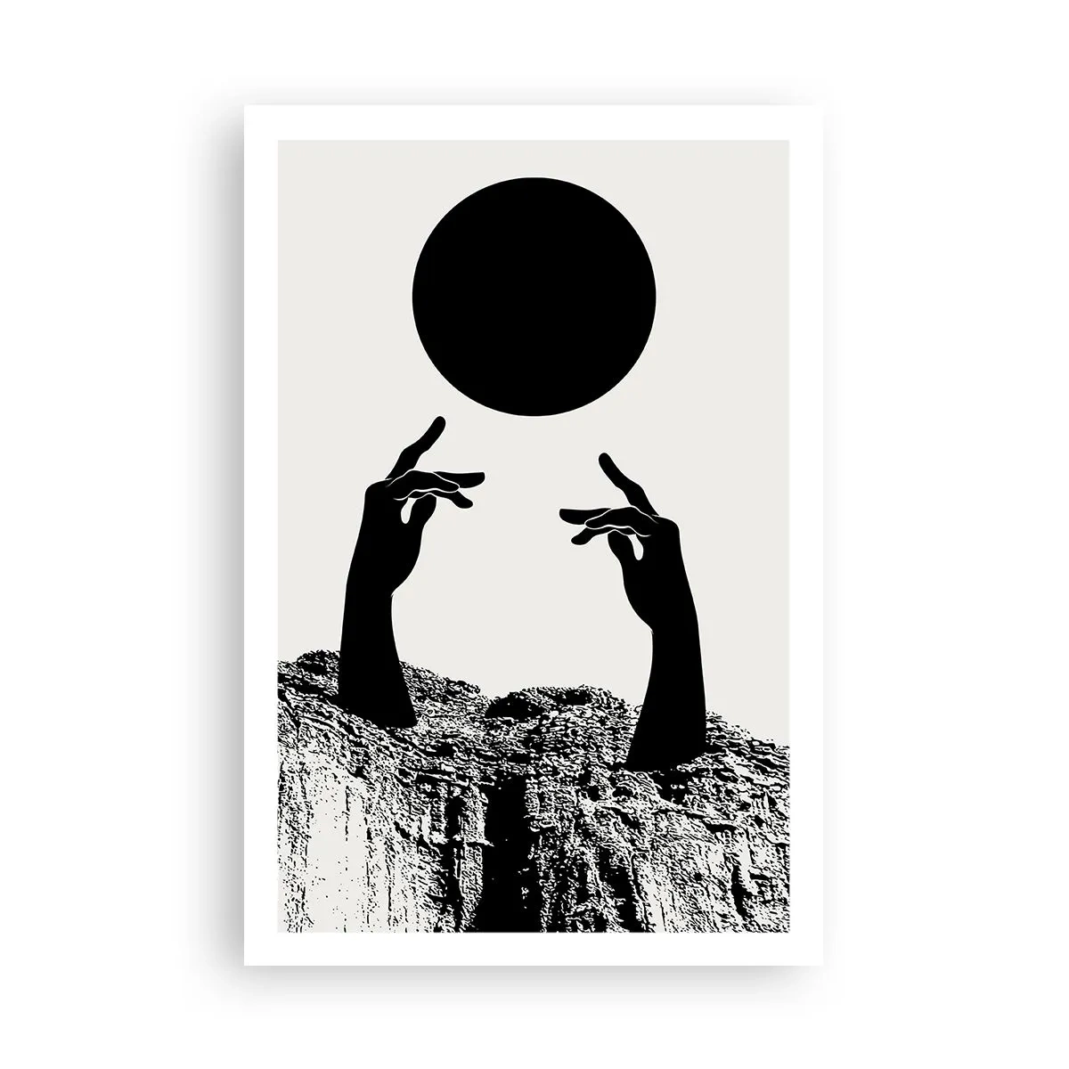 Poster - Surrealistische compositie: de zon en de rest - 61x91 cm