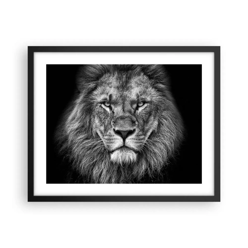 Poster in een zwarte lijst - In een kroningskleed - 50x40 cm