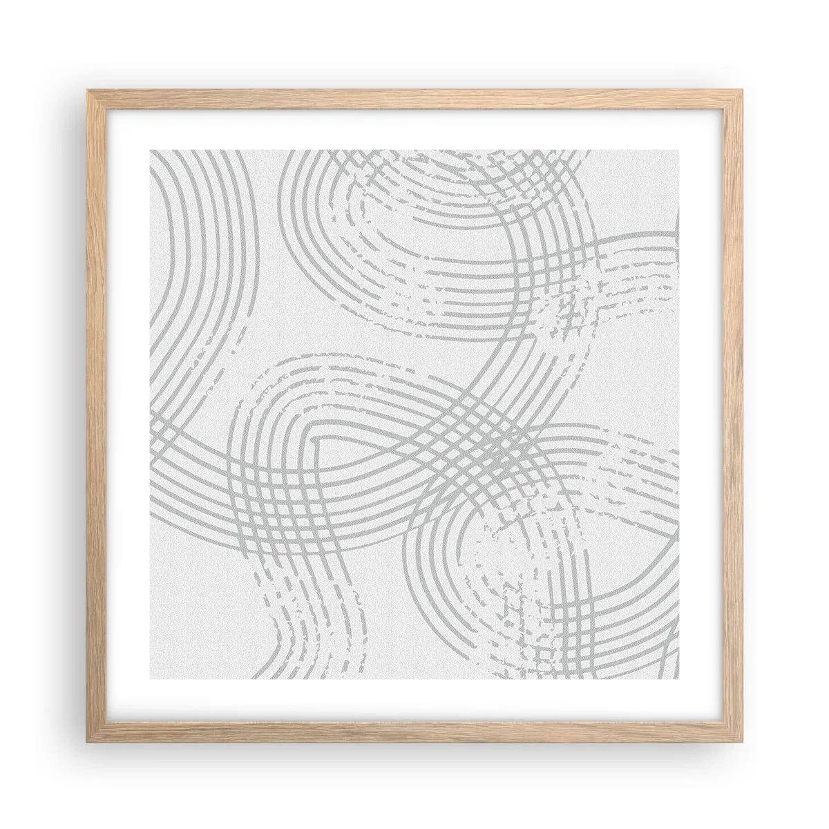 Een poster in een licht eiken lijst - Er is geen rechte weg - 50x50 cm