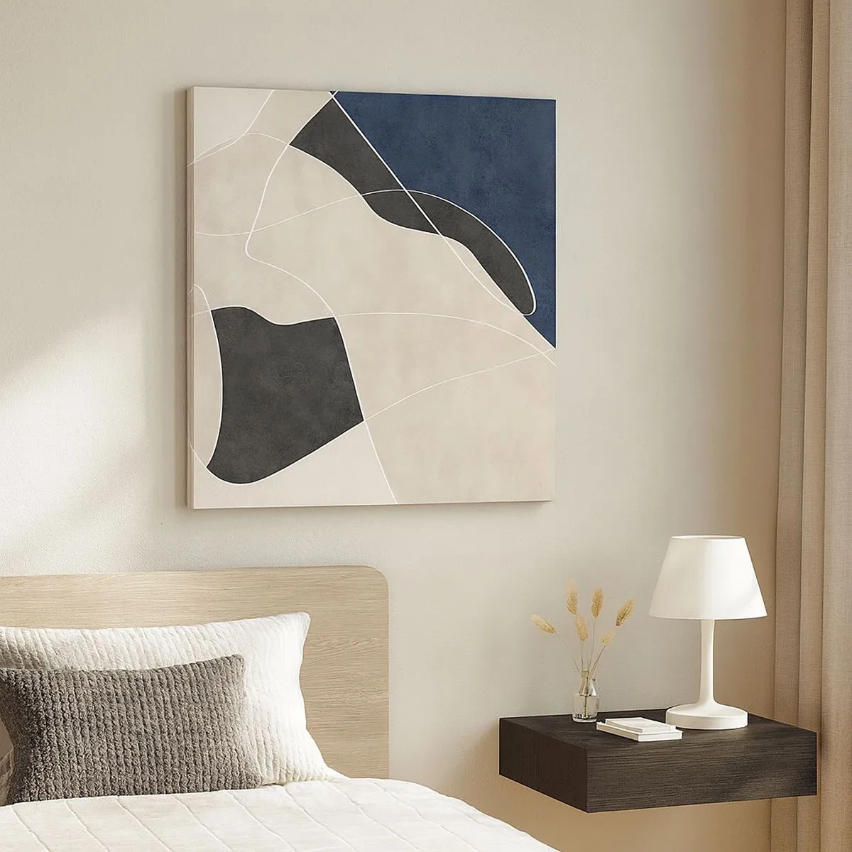 Schilderen op canvas - Abstracte compositie – kleurcontrast - 30x30 cm