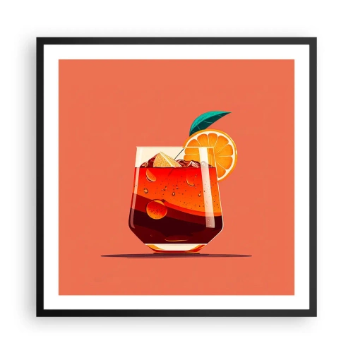 Poster in een zwarte lijst - Zomerse verfrissing - 60x60 cm