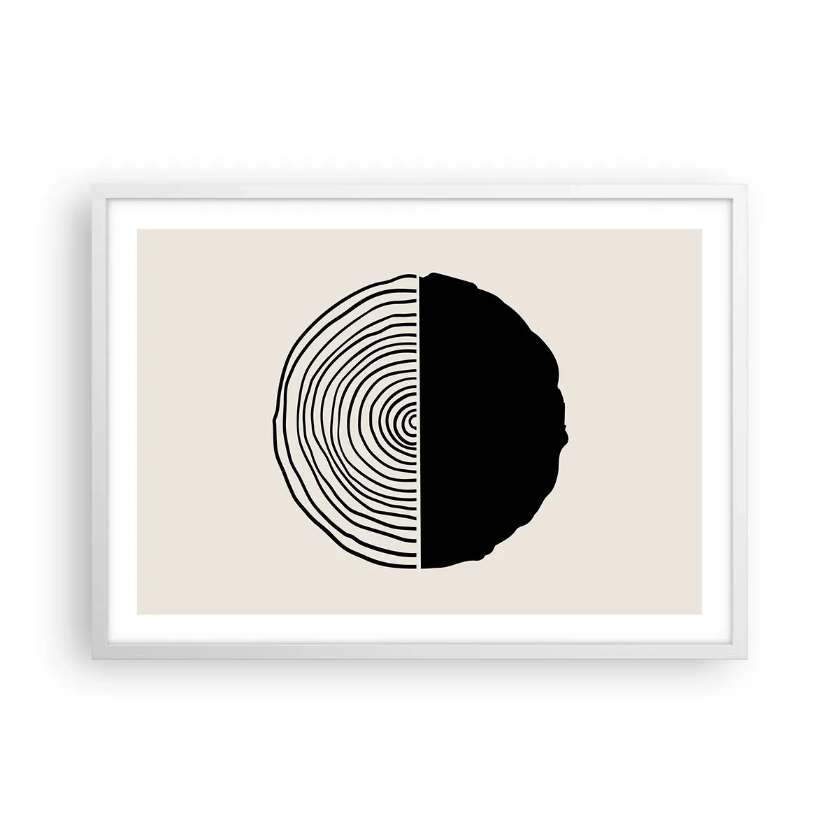 Poster in een witte lijst - Half om half - 70x50 cm