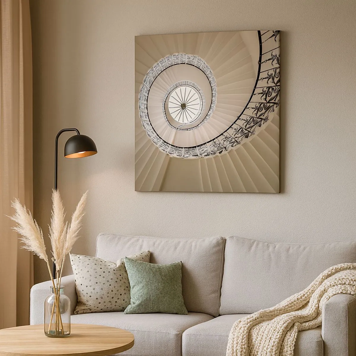 Schilderen op canvas - Binnenin de schaal - 30x30 cm