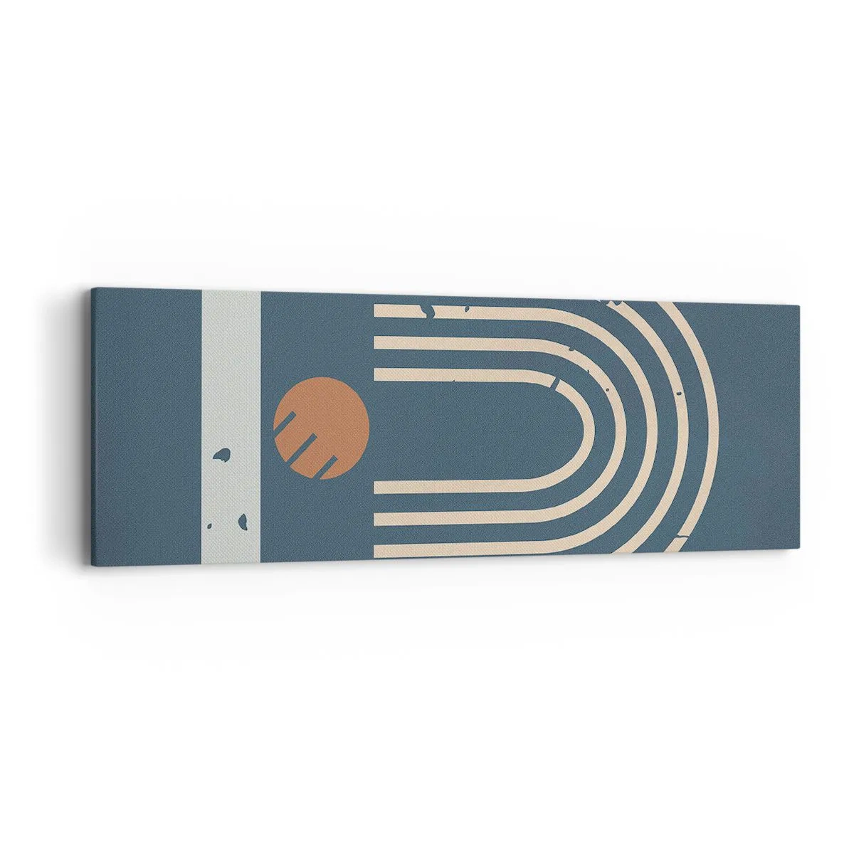 Schilderen op canvas - Geometrie op de granaatappel - 90x30 cm