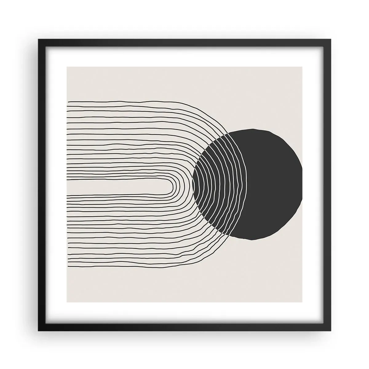 Poster in een zwarte lijst - Bibberen en vertrouwen - 50x50 cm