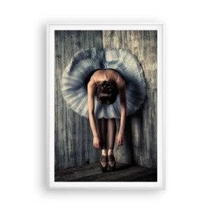 Poster in een witte lijst - Wanneer de muziek stopt - 70x100 cm