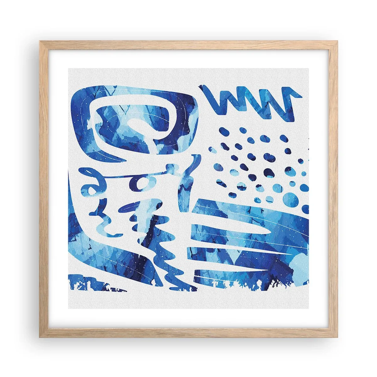 Een poster in een licht eiken lijst - Terug naar de wortels - 50x50 cm