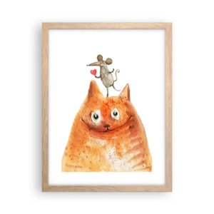 Een poster in een licht eiken lijst - De paradoxen van de liefde - 30x40 cm