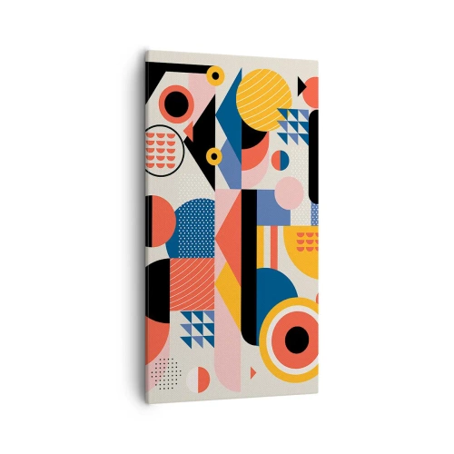 Schilderen op canvas - Compositie: speel rond - 55x100 cm