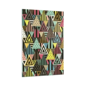 Schilderen op glas - In ritme op drie - 80x120 cm