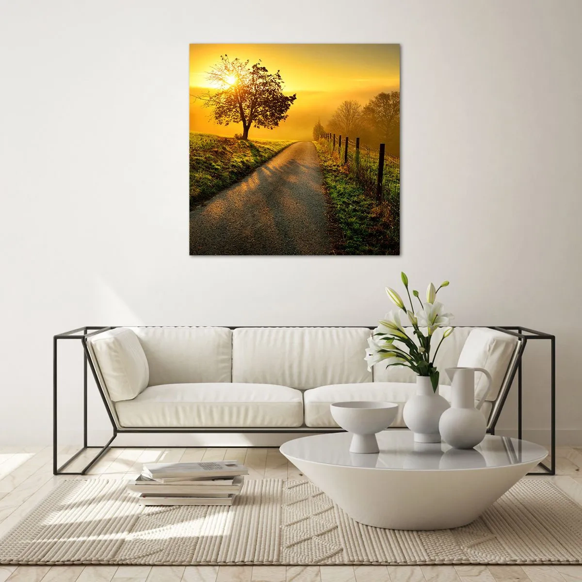 Schilderen op glas - Honingmiddag - 70x70 cm