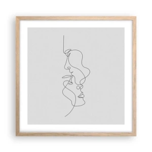 Een poster in een licht eiken lijst - De hitte van bittere verlangens - 50x50 cm