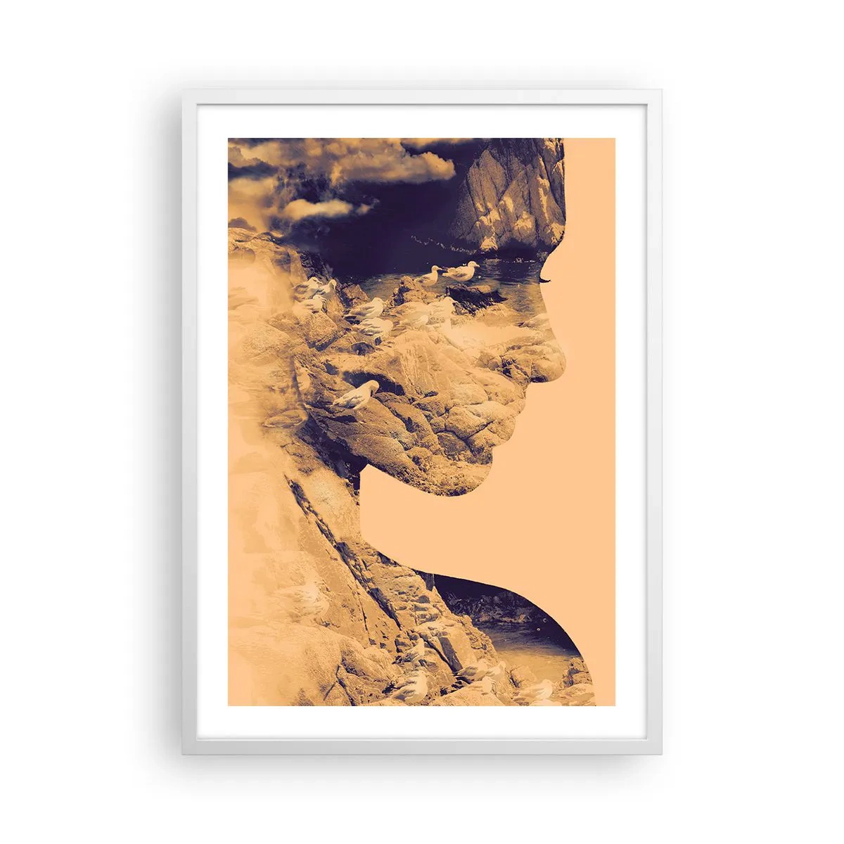 Poster in een witte lijst - Van nature mooi - 50x70 cm