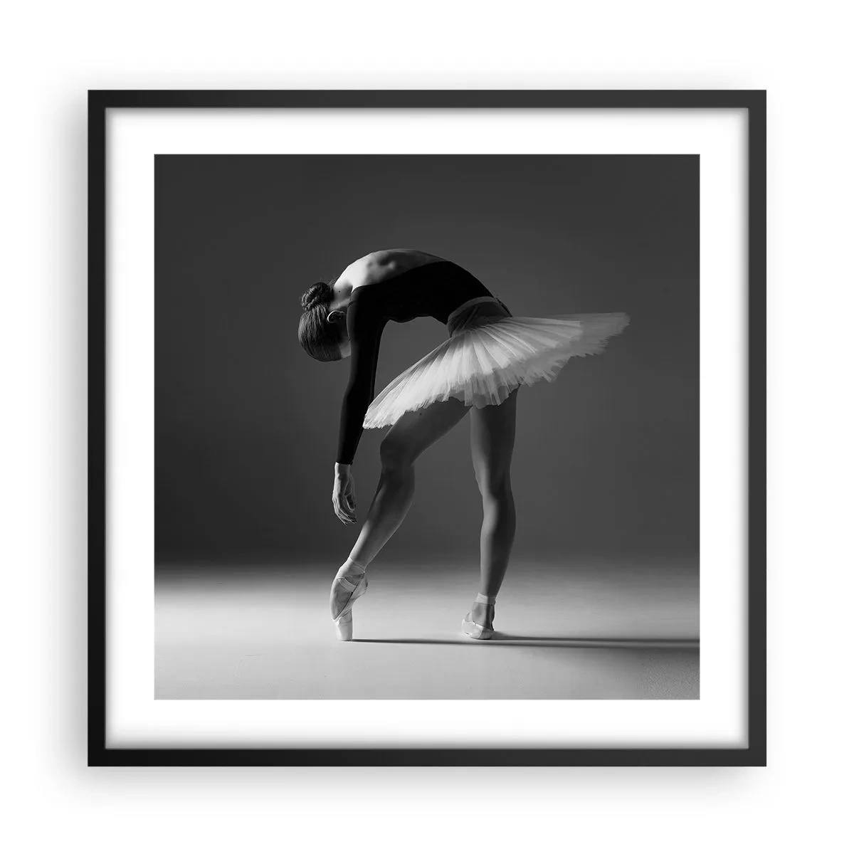 Poster in een zwarte lijst - Bella ballerina - 50x50 cm