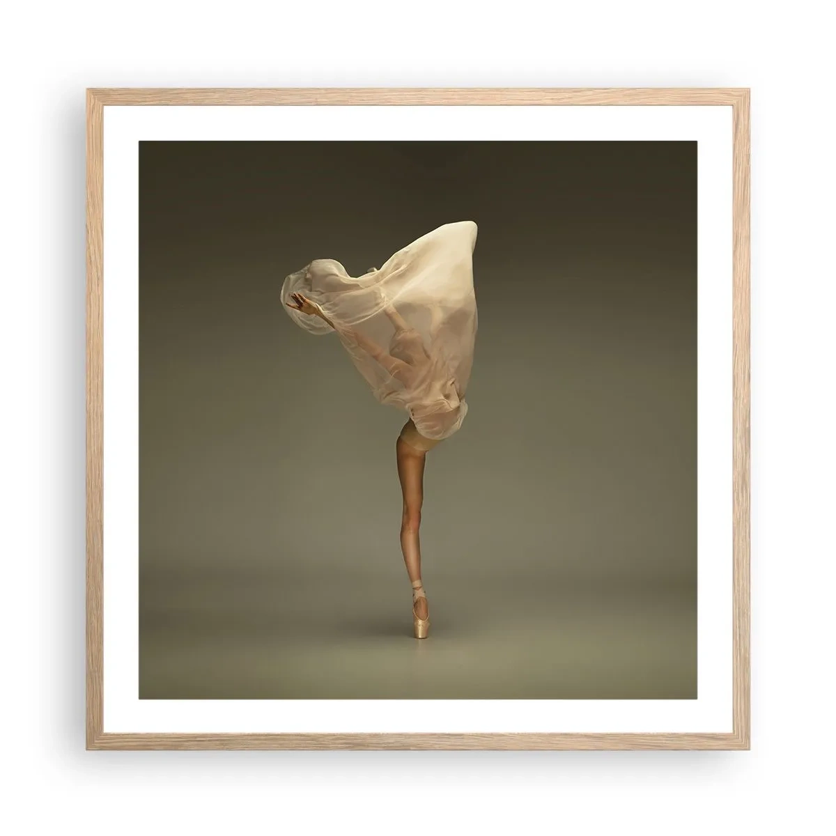 Een poster in een licht eiken lijst - Het zal snel omhoog vliegen - 60x60 cm