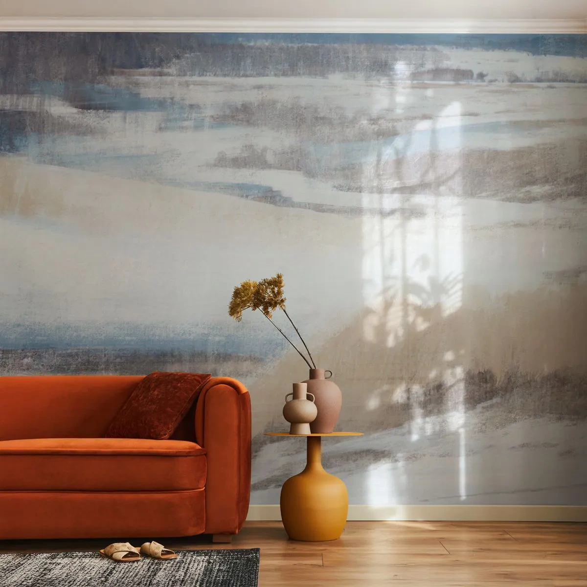 Fotobehang Premium Canvas - Winterse compositie - Winter, Deel, Pastel - 250x175 cm