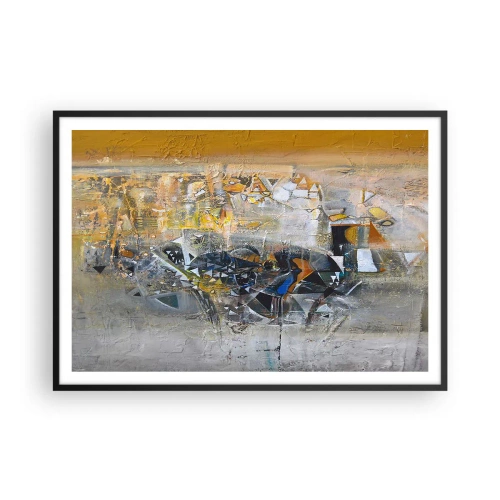 Poster in een zwarte lijst - Alles komt goed - 100x70 cm