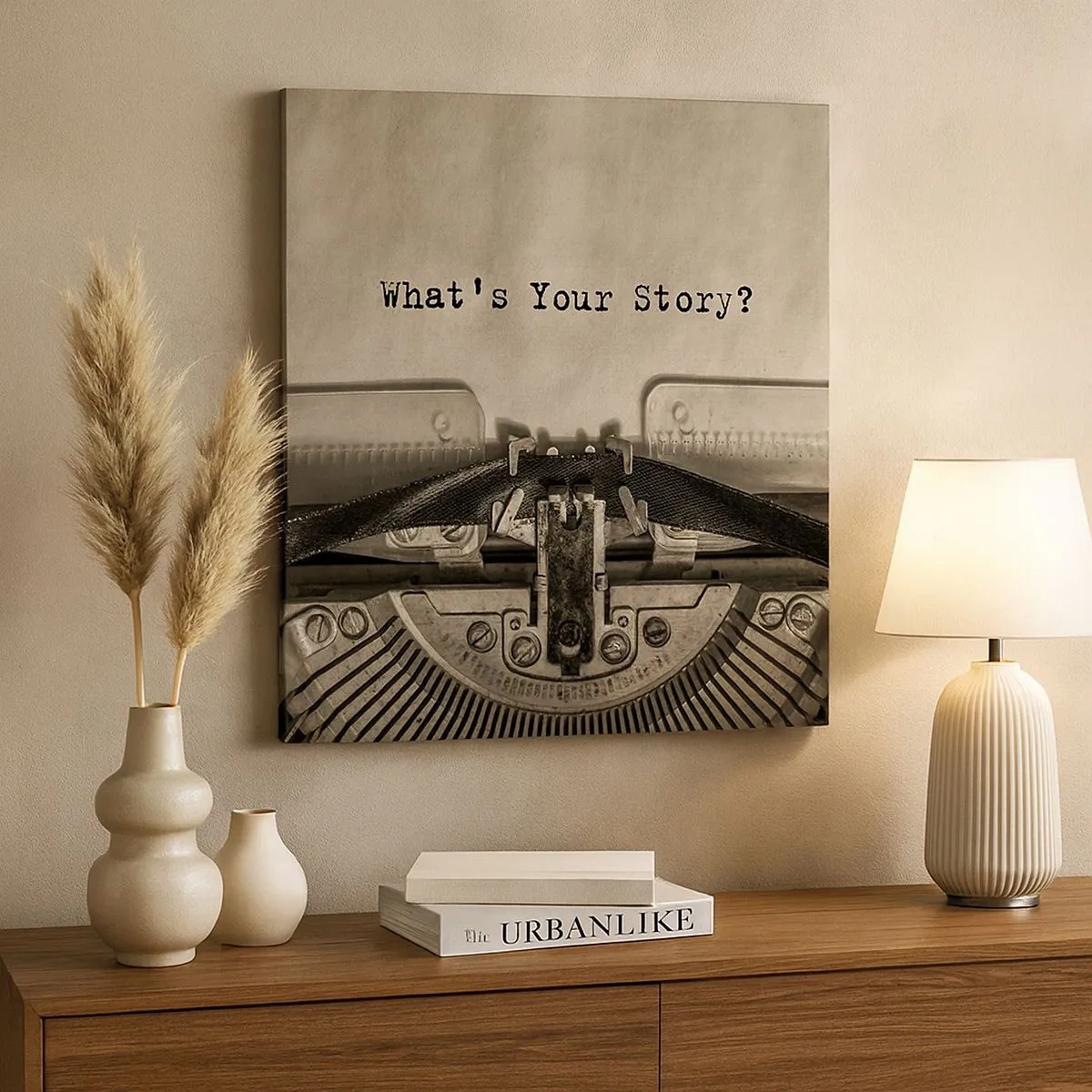 Schilderen op canvas - Vertel het mee - 30x30 cm