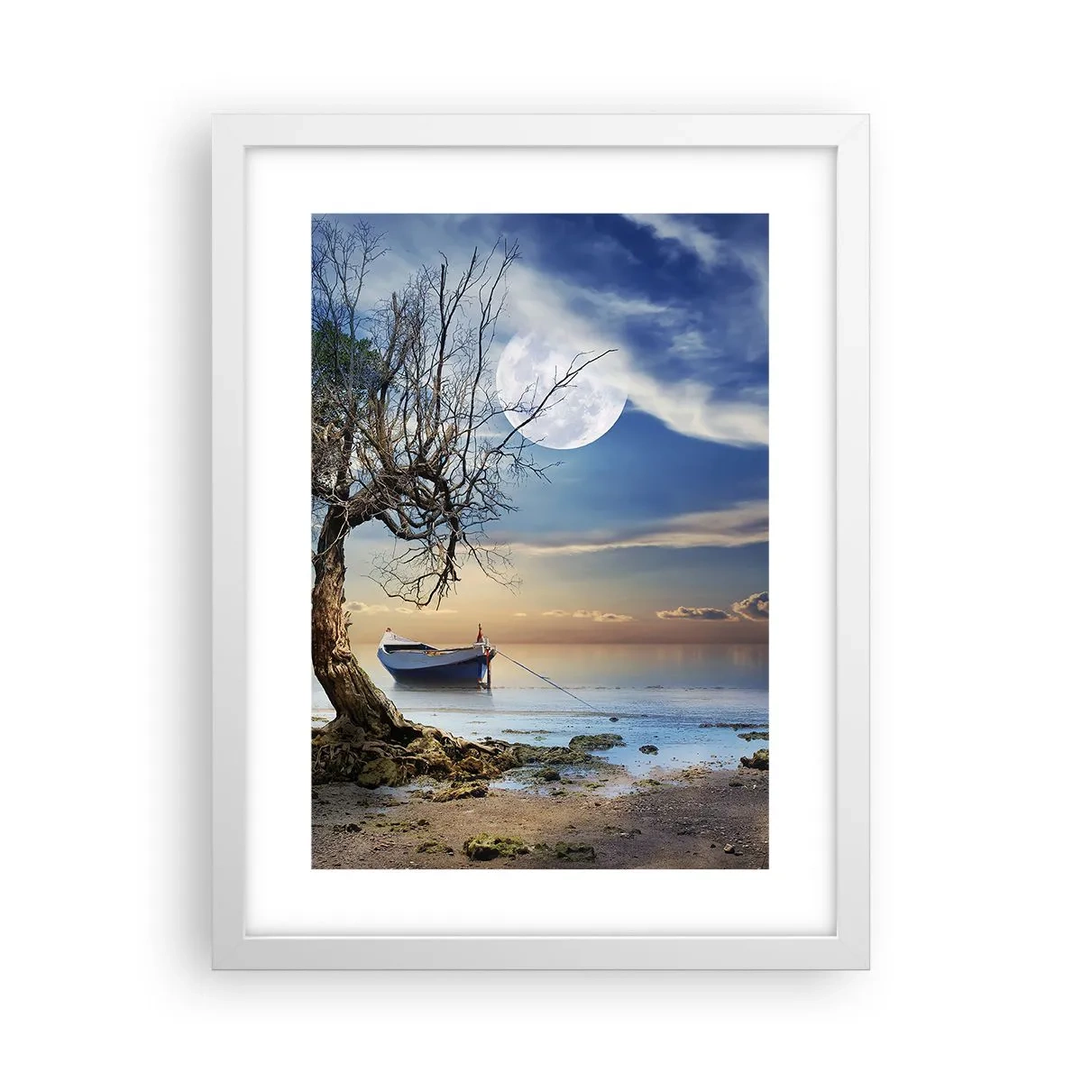 Poster in een witte lijst - Is dit het einde of het begin? - 30x40 cm