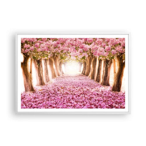 Poster in een witte lijst - De weg naar het paradijs - 100x70 cm