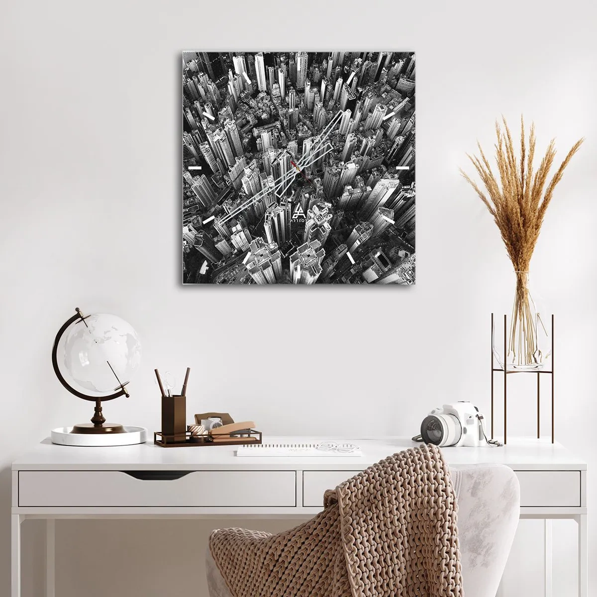 Wandklok - Klok - Nog steeds hoger en hoger - 40x40 cm