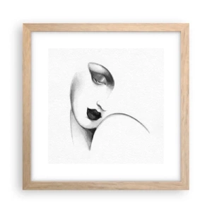 Een poster in een licht eiken lijst - In de stijl van Łempicka - 30x30 cm