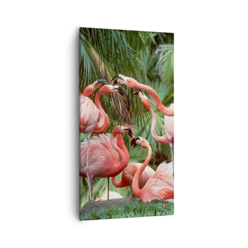 Schilderen op canvas - Middag roddels - 55x100 cm