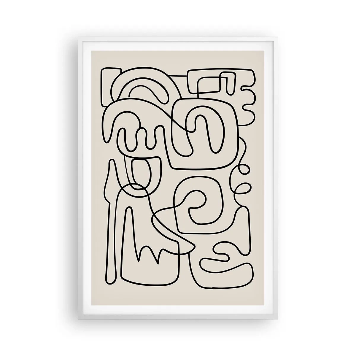 Poster in een witte lijst - Volg het pad - 70x100 cm