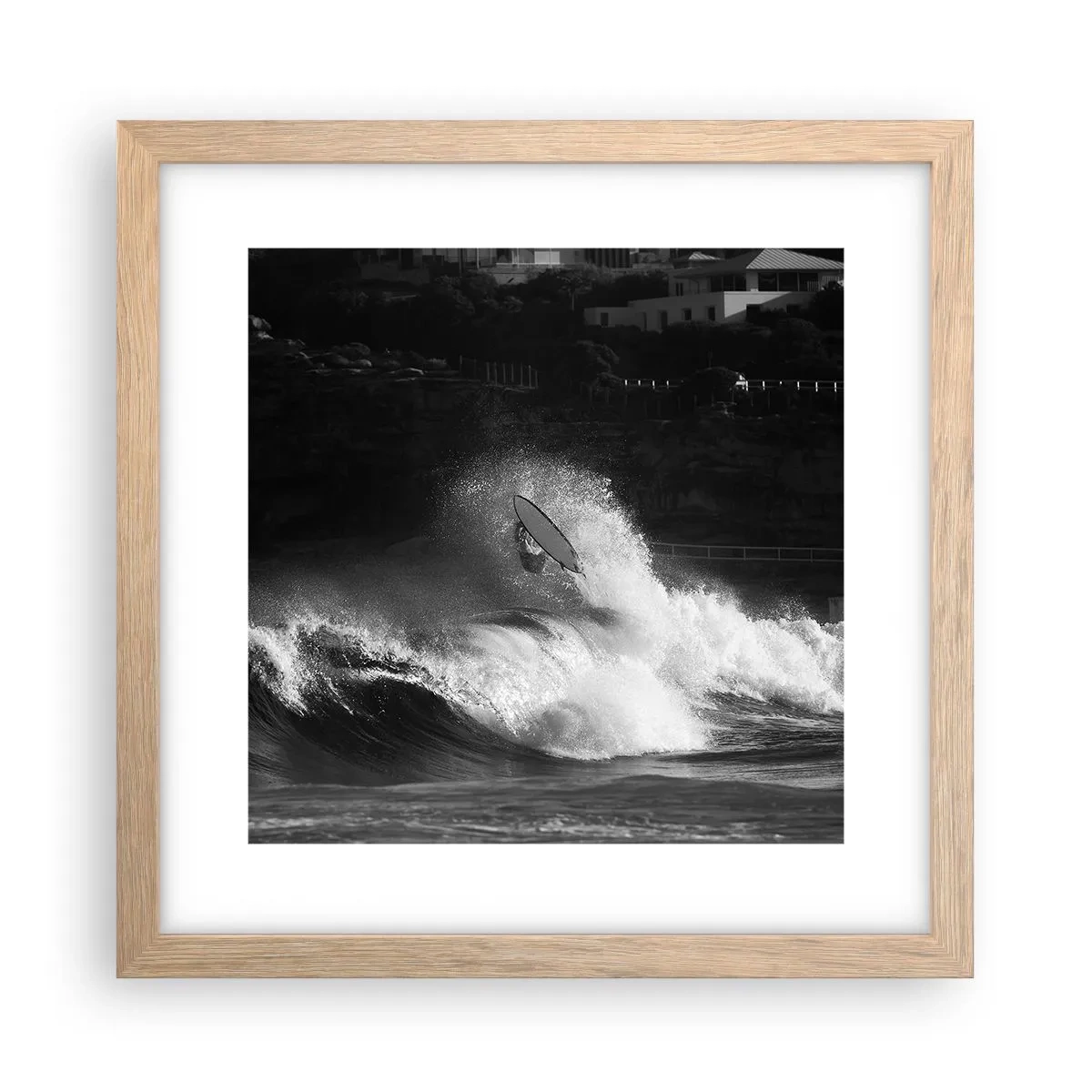 Een poster in een licht eiken lijst - Uitdaging aanvaard! - 30x30 cm