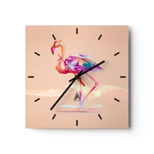 Wandklok - Klok - De vogel van goede emoties - 30x30 cm
