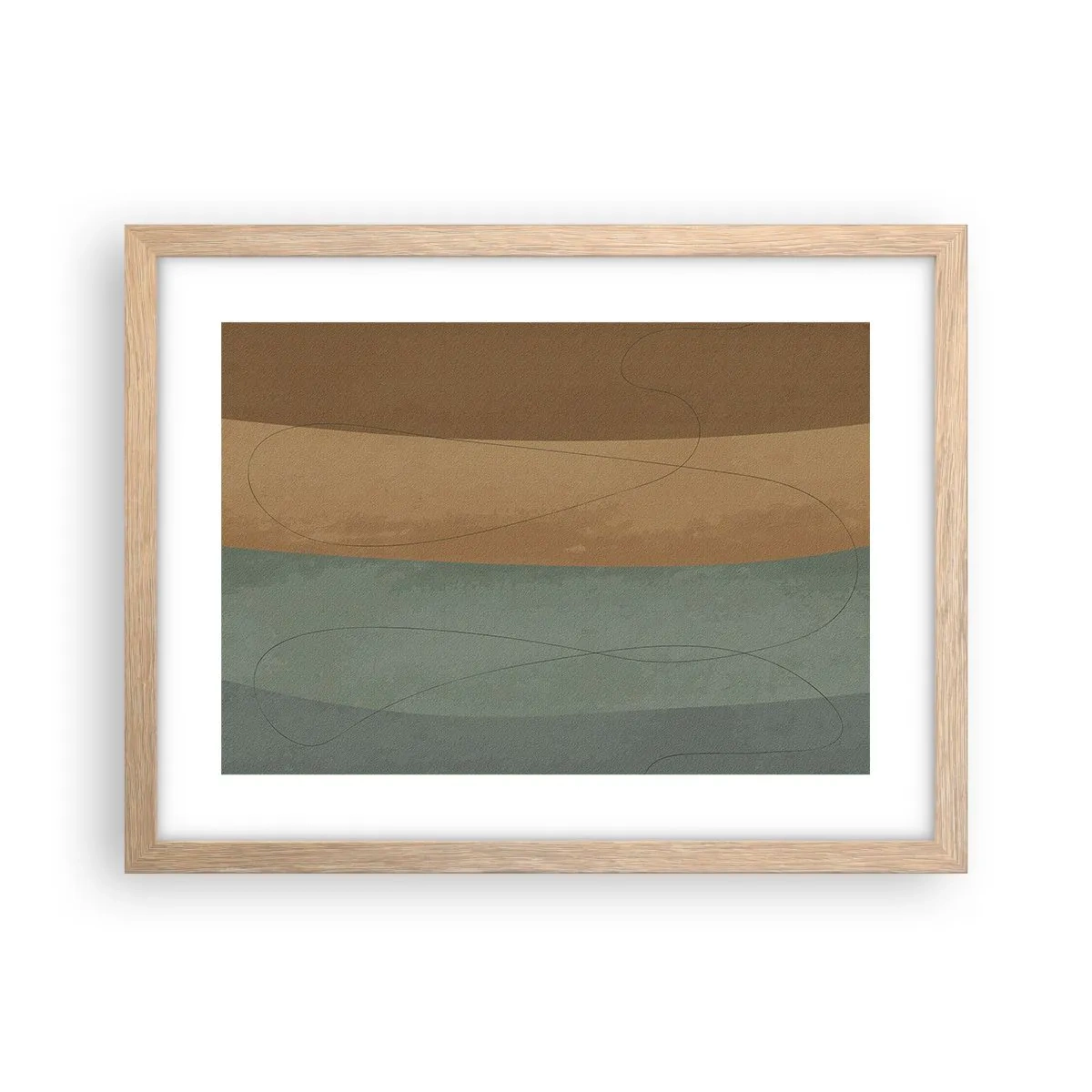 Een poster in een licht eiken lijst - Horizontale compositie - 40x30 cm
