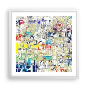 Poster in een witte lijst - Het is gewoon een lust voor het oog - 50x50 cm