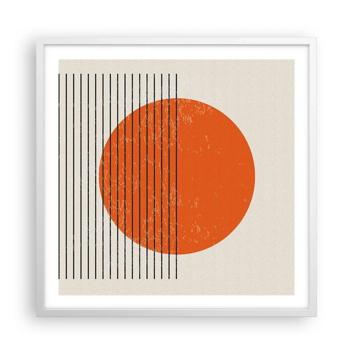 Poster in een witte lijst - Altijd de zon - 60x60 cm
