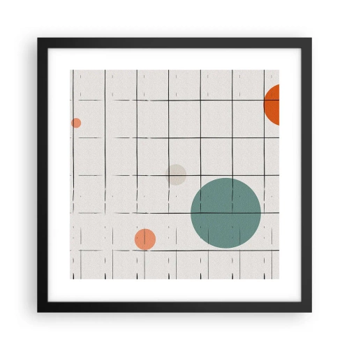 Poster in een zwarte lijst - Gevangen. Wij of zij? - 40x40 cm