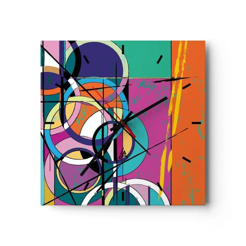 Wandklok - Klok - Wiel voor wiel - 30x30 cm