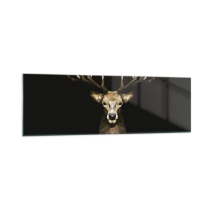 Schilderen op glas - Kubistische herten - 160x50 cm