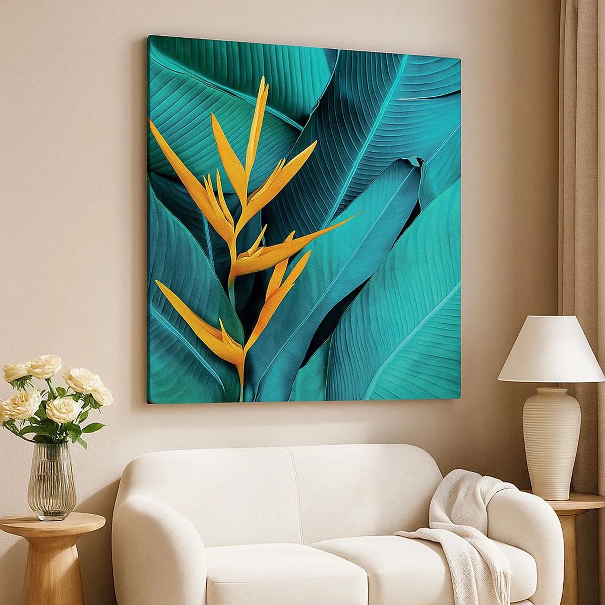 Schilderen op canvas - Eden bloem - 30x30 cm