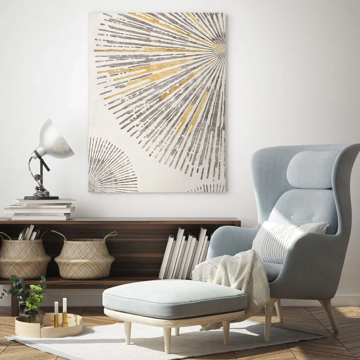 Schilderen op glas - De schoonheid van de straal - 80x120 cm