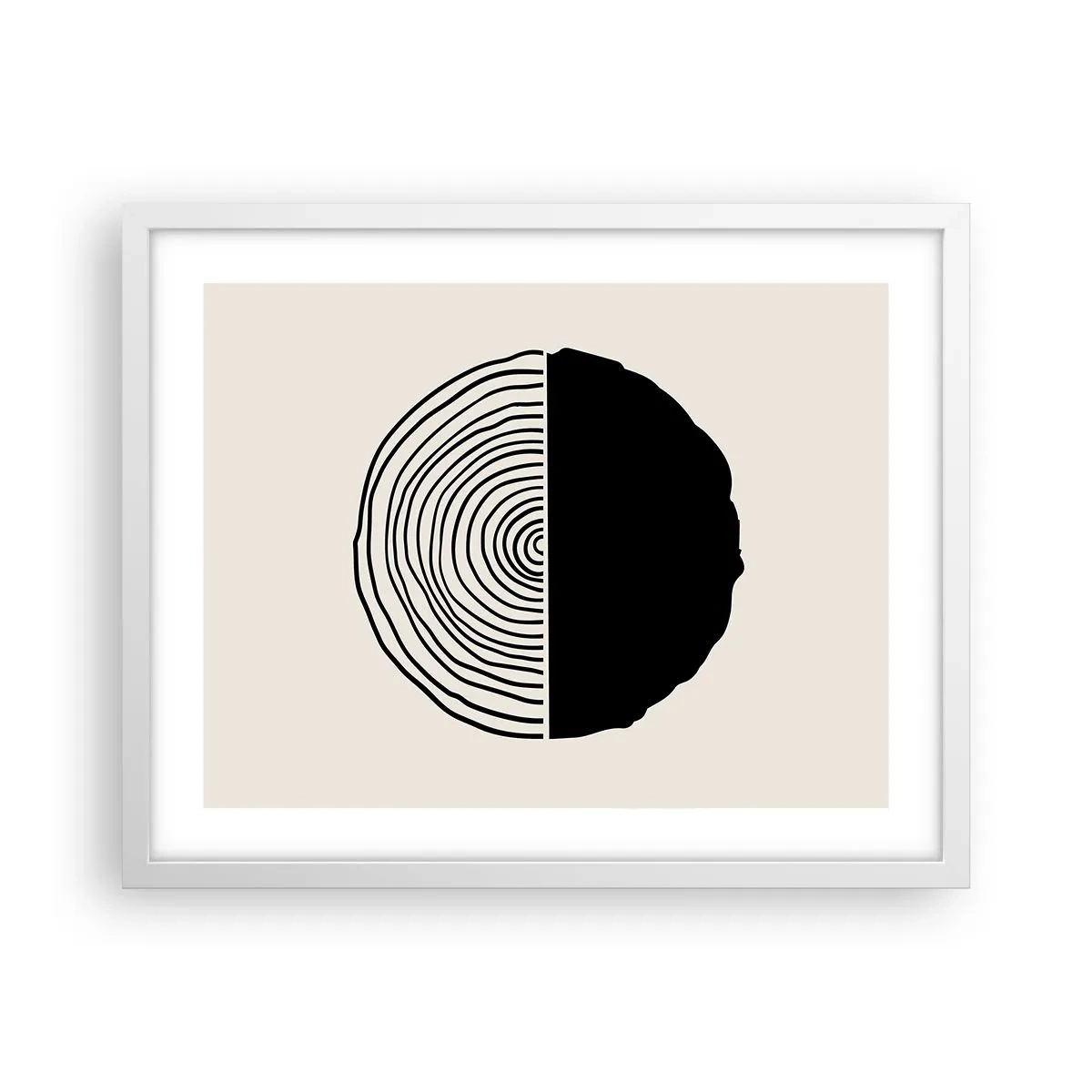 Poster in een witte lijst - Half om half - 50x40 cm